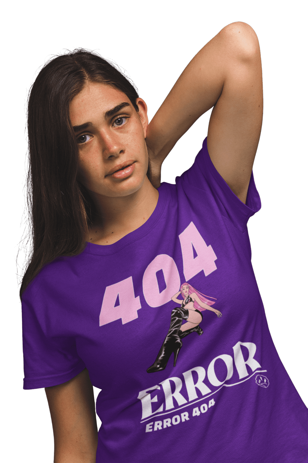kiMaran Warrior T-Shirt 404 ERROR Female Warrior Anime Unisex Short SleeveTee (Team Purple M) - Walmart.com